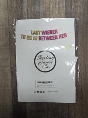 LAST WIENER TO GO IN BETWEEN HER wedding bachelor bachelorette Glitter Banner