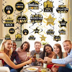 Welcome Home Decorations 30 PCS We Missed You Hanging Swirls for Home Party