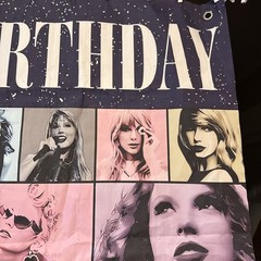 Taylor Swift Happy Birthday Banner Celebration Wall Hanging 38X56” Era Tour