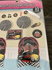 New Rock & Roll Room 10 PCS Decorating Kit Garland, Centerpieces, Fans, Cutouts