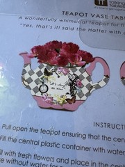 Talking Tables Truly Alice Teapot Vase Table Decoration for a Tea Party, Multico