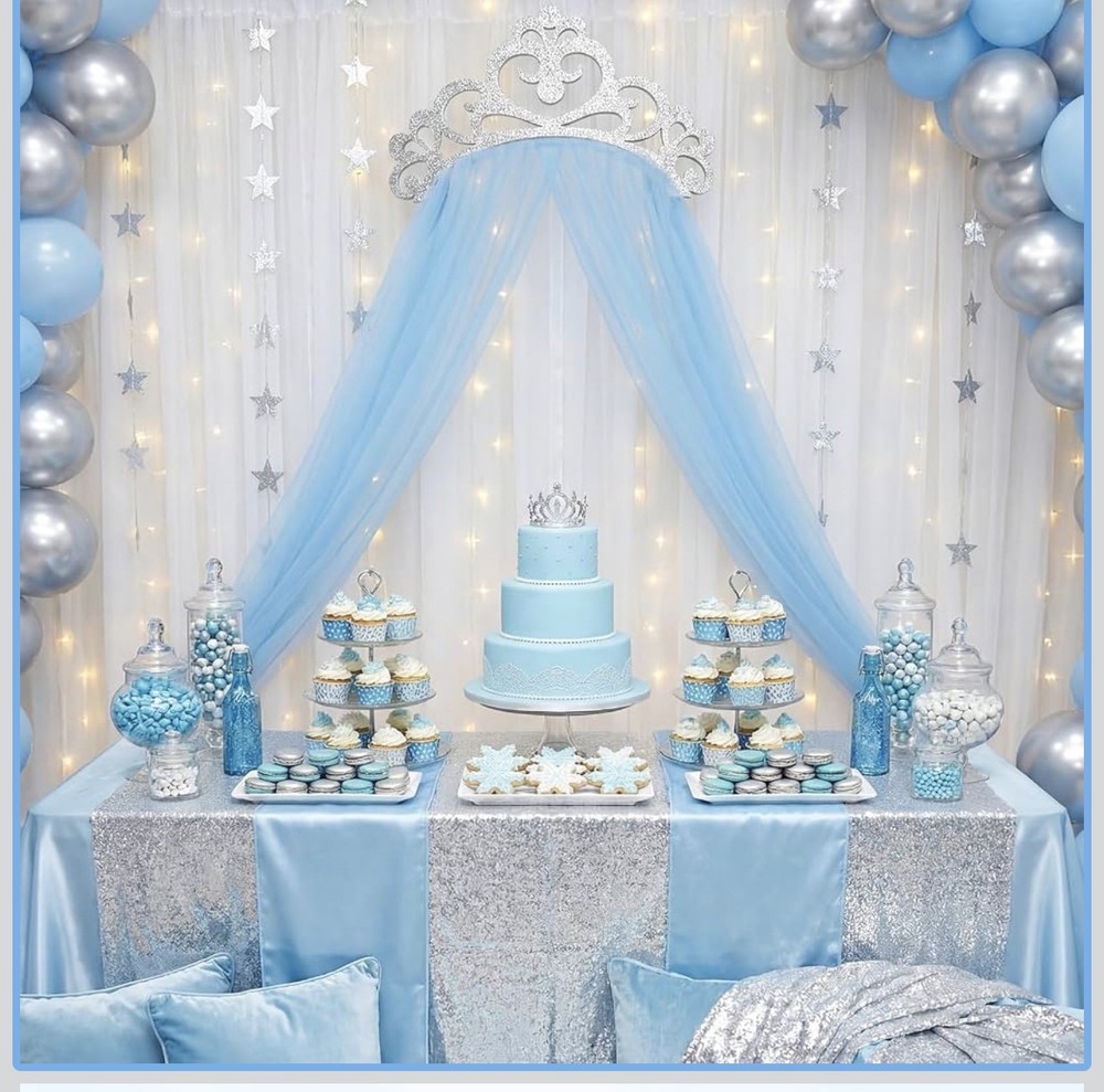 2 Pcs Princess Birthday Party Decoration Set