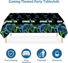 4 Pcs Video Game Table Cloth Video Game Birthday Decorations Gaming Birthday Par