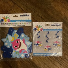 Pinkfong Baby Shark Doo Doo Doo Party Banner 6 Ft & 3 Hanging Decorations