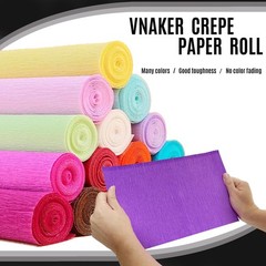 3 PCS Black Crepe Paper Roll 9.8 Inch x 8.2 Ft Flower Making Papel Crepe