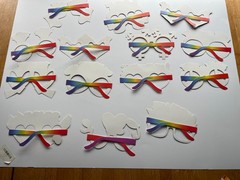 14 Pcs Pride Rainbow Photo Booth Props, Gay Pride Day Love Is Love Paper Glasses