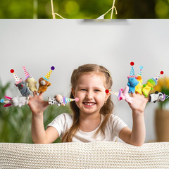 Mini Party Hats for Stuffed Animals Figures Toys Cute Cake Cone Birthday Party H