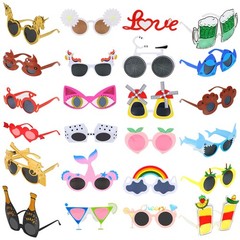 NICOWARM 24 Pcs Funny Party Sunglasses Photo Booth Props for Adults Teens