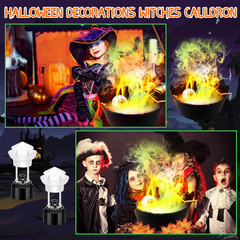 4 Pcs 14» LED Halloween Witches Cauldron Fogger Candy Buckets