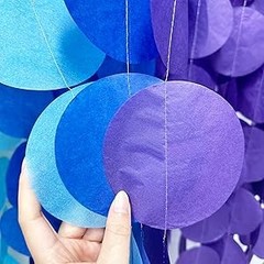 205Ft Rainbow Party Decorations Big Polka Dots Tissue Paper Backdrop Streamer