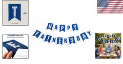 Blue Father’s Day Banner – Pre-assembled for Quick, Elegant Celebrations