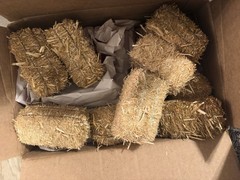 Western Party Decorations Set Multicolor Wood/Paper/Straw Hay Bales Cactus