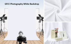 8FTX10FT White Backdrop Background for Photography Photo Booth Backdrop for