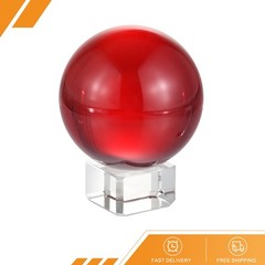 50mm/2″ Crystal Ball 1Set K9 Ball Decorative with Gift Box and Crystal Stand Red