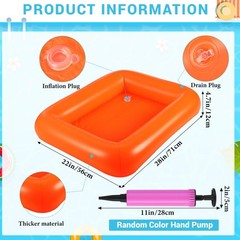 FillTouch Rectangular Inflatable Serving Bar Floating Drink Holder for Pool I…