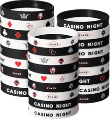 Comfortable 36 Pack Casino Night Wristbands – Perfect for Las Vegas Parties