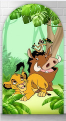 Lion King Jungle Arch Backdrop Cover Kids Birthday Party Photo Background Prop