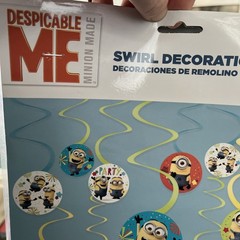 Despicable Me Minions Swirl Decorations 12 Pcs Value Pack Party Supply New