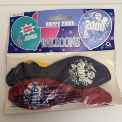 millenium year 2000 pack of 6 ballons