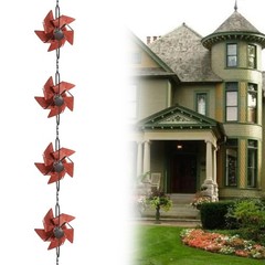Tasteful 5.58ft Metal Windmill Decor with Functional Water Control Feature