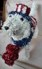 Patriotic Combo – 12″ Tinsel Puppy & 18″ Sugar Loaf Jester Clown Doll Plush