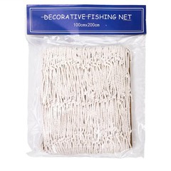 4 Pack Fish Net Decorative 80 x 40 Inch, Natural Cotton Fishing Net Wall Hang…