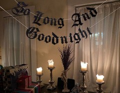 Gothic Letter So Long And Goodnight Banner – Funeral 30th Birthday Banner – E…