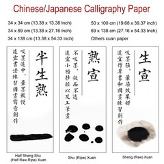 KYMY Chinese/Japanese Calligraphy Xuan Paper 100PCS, Sumi/Rice Paper for Writ…