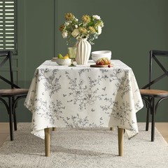 Rustic Floral Tablecloths Rectangular 55×84 Inch Linen Tablecloth Farmhouse Vint