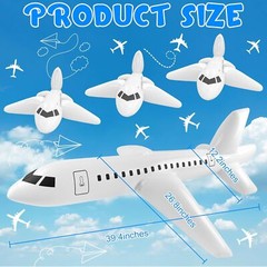 8 Pieces Inflatable Airplane Balloon 40 Inch Large Inflatable Plane Balloon W…