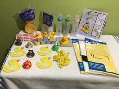 Over 376 Piece Rubber Ducky Baby Shower Kit – Games, Menu, Photos & Phone Assist