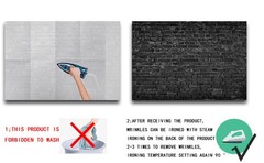 7x5FT Black Brick Wall Photography Backdrop Vintage Theme Stone Brick Design