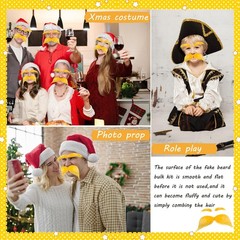 2 Sets Yellow Mustache and Eyebrows,Halloween Self Adhesive Faux…