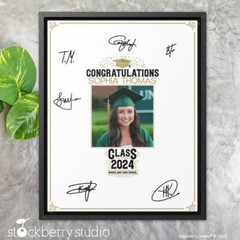 Graduation Guest Book Alternative Personalized Class of 2025 Canvas Print