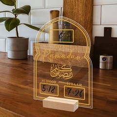 Ramadan Countdown Calendar Eid Mubarak Table Decoration Acrylic Home Decor JQ