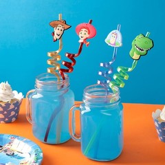 Toy Theme Reusable Drinking Straws Kids Party Supplies 24pcs Game Favors
