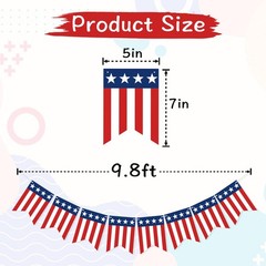 American String Flag Banner 4th of July Decorations Patriotic Red White Blue …
