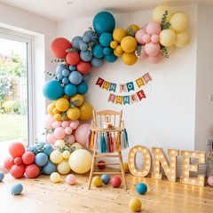 Boho Rainbow Balloon, Colorful Assorted Balloons Dusty Baby Orange Blue Dark …