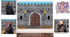 Medieval Castle Backdrop Fabric 7×5 ft Party Decorations Wall Background