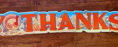 Happy Thanksgiving Banner Cardboard Holiday Festive