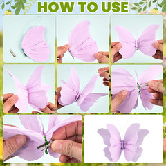 3D Hanging Butterfly Decorations, Colorful Butterfly Birthday Party Decorations,
