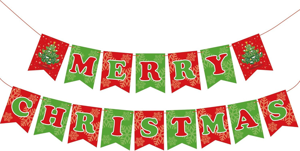 Christmas Party Decorations – Merry Christmas Banner | CHRISTMAS Decorations for