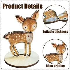 12 Pcs Painted Woodland Animals Wood Table Centerpieces Cutout Shapes…