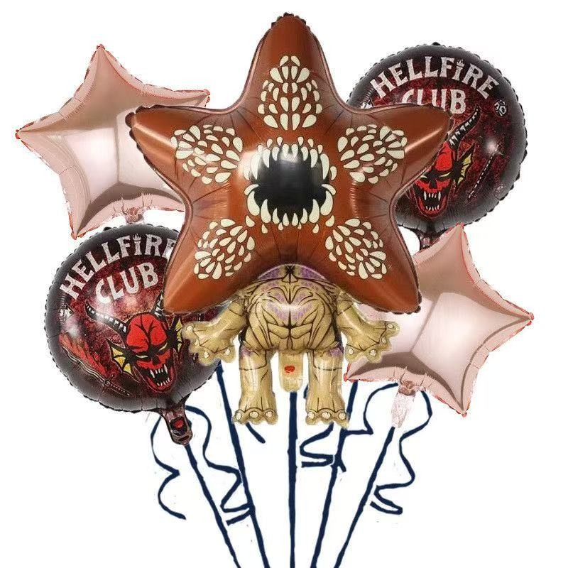 Stranger-Things Big Into Energy Party Hellfire Club Foil Balloons for Fans