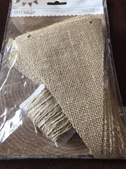 American Crafts 24 PCS Burlap Banner 4.6″X6.37″ Burlap Pennant Flag-DIY