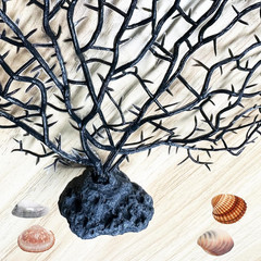 Realistic Artificial Coral Aquarium Decoration Colorful Fish Tank Plant Ornament