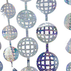 Disco Party Decorations – 2 Packs Silvery Disco Ball Disco Foil Fringe Streamers