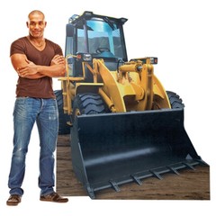 FRONT LOADER 6′ Tall CARDBOARD CUTOUT Standup Standee Poster Construction Prop