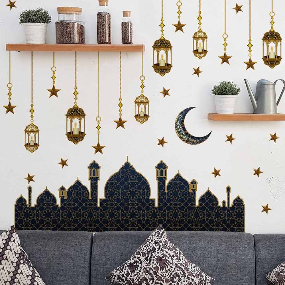 Ramadan Wall Decor Stickers, Islamic Muslim Wall Stickers Eid Mubarak Ramadan…