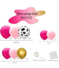 122 Pcs Hot Pink Gold Balloon Garland Arch Kit Birthday Wedding Bridal Shower